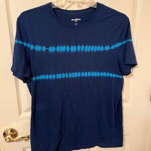 Goodfellow & Co. Men's Navy & Aqua T-Shirt.  Size Large